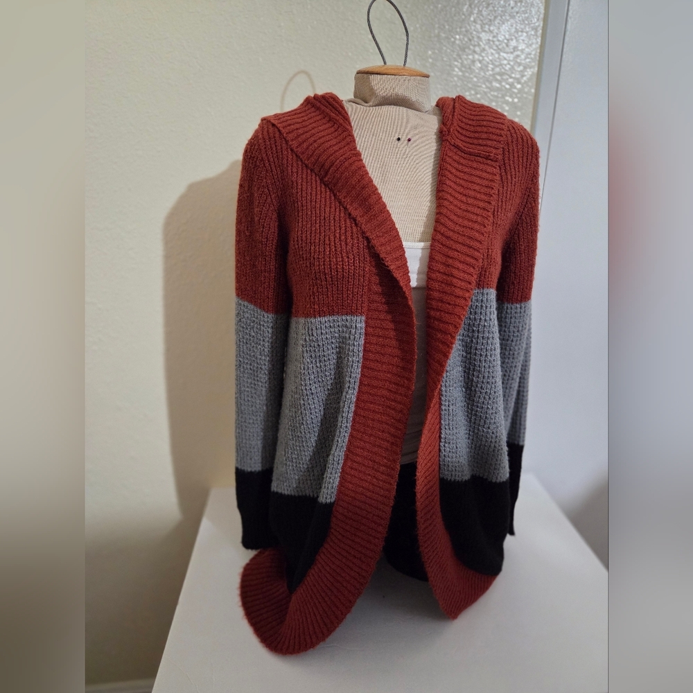 Multicolor Open Front Cardigan - Picture 11 of 13